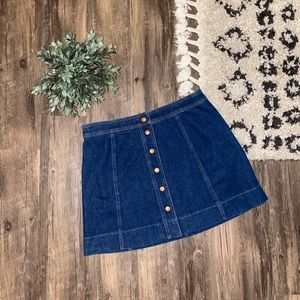 Madewell Button-Up Denim Skirt